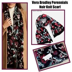 Vera Bradley Perennials Noir Knit Scarf